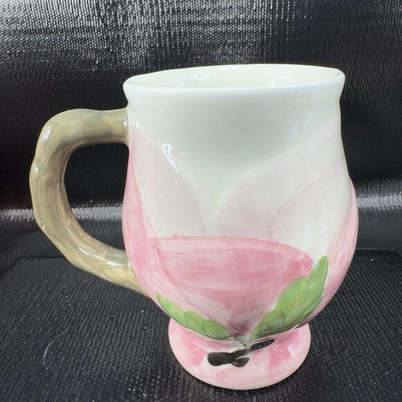 Franciscan Desert Rose Sculpted Mug Cup Ceramic Made In Portugal Vintage Mug - Picture 1 of 12